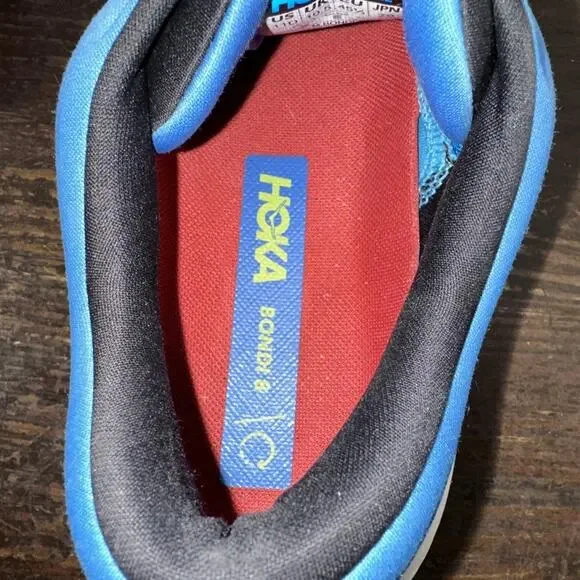 Hoka One Bondi 8 Men's Size 11 D Running Shoes Virtual Blue Swim Day 1123202 VSW - Picture 7 of 12